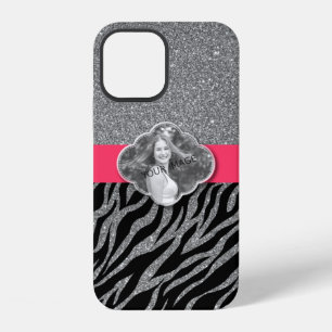 Coque iPhone 12 Motif animal rose fille Modèle photo personnalisé