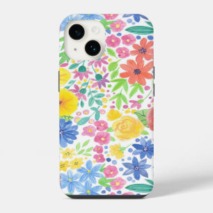 Coque Pour iPhone 14 Motif aquarelle floral