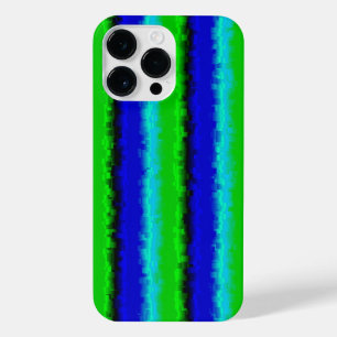 Coque Pour Pour iPhone 14 Pro Max Motif arc-en-ciel bleu vert abstrait 3D