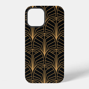 Coque iPhone 12 Motif Art Déco sans couture. Fond minimaliste vint