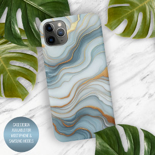 Coque iPhone 16 Pro Max Motif artistique en marbre gris sarcelle foncé ble