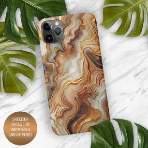 Coque iPhone 16 Pro Max Motif artistique en marbre noir gris rouge marron