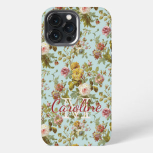 Etui iPhone 13 Pro Max Motif artistique personnalisé de rose rose chic en