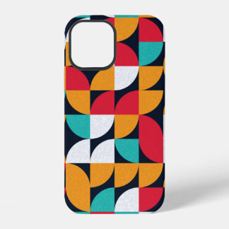 Coque iPhone 12 Motif avec triangles de couleur aléatoire Générati