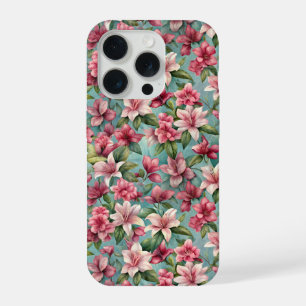 Coque iPhone 15 Pro Motif Azalées en Fleurs