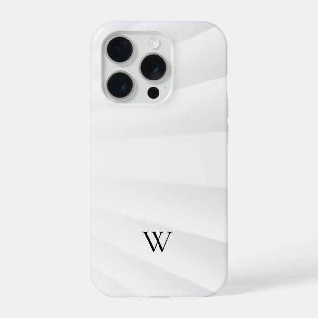 Coque iPhone Motif Blanc Moderne (Verso)