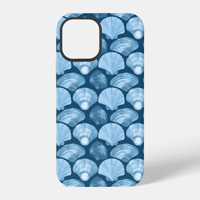 Coque iPhone Motif Blue Beach Seashell (Verso)