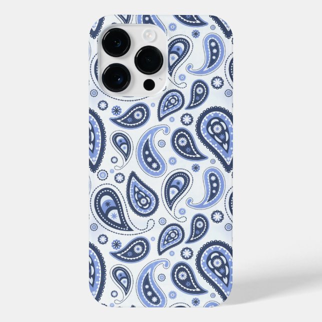 Coque iPhone Motif Blue Paisley (Verso)