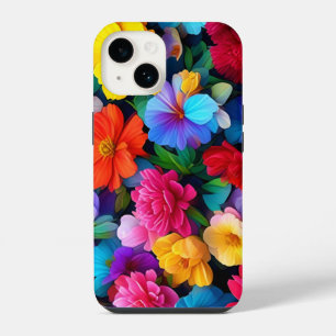 Coque Pour iPhone 14 Motif botanique à motif floral multicolore - 75647