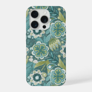 Coque iPhone 15 Pro Motif botanique bohème floral