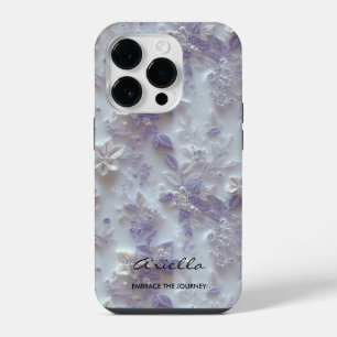 Coque Pour iPhone 14 Plus Motif botanique floral blanc lavande