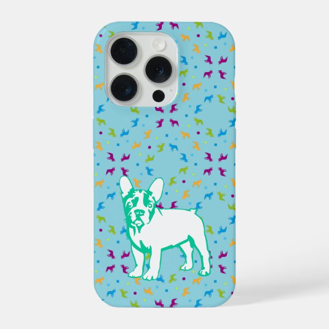 Coque iPhone Motif Bouledogues Français Primavera (Verso)