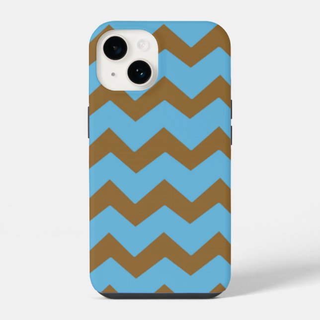 Coque iPhone Motif Brown Chevron Bold (Verso)