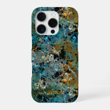 Motif camouflage vert bleu moderne pour armée masc