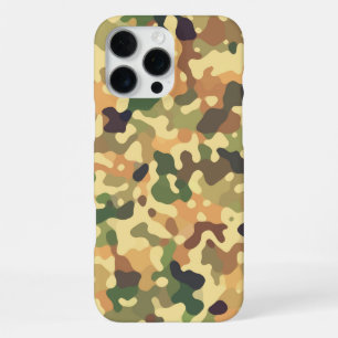 Coque iPhone 16 Pro Max Motif camouflage - Vert Orange Marron Noir