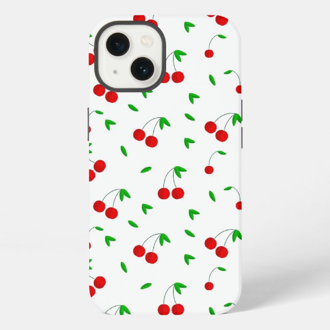 Coque iPhone Motif cerise, conception populaire, (Verso)
