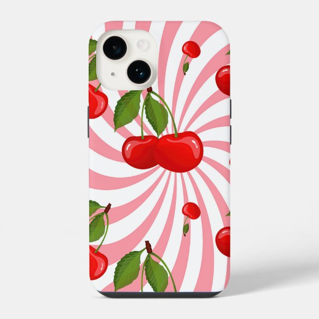 Coque iPhone Motif cerises (Verso)