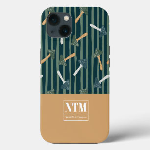 Etui iPhone 13 Motif champignon classique adorable vert