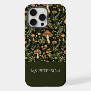 Coque iPhone 15 Pro Max Motif Champignon Fantaisiste Nom Personnalisé