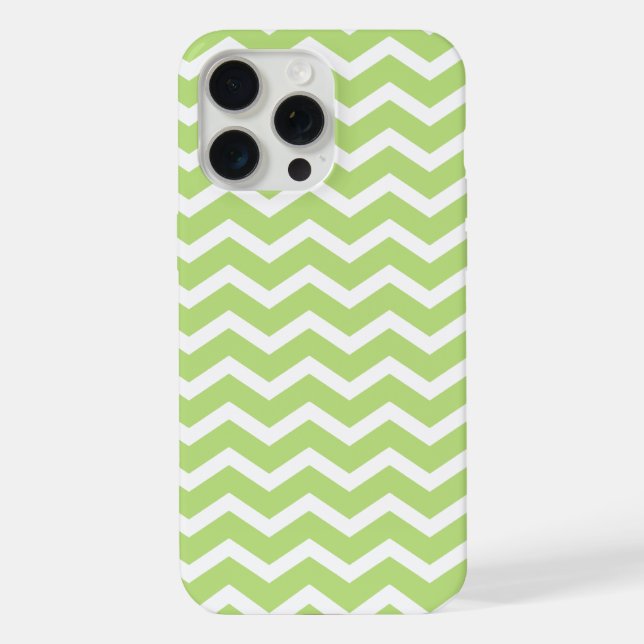 Coque iPhone Motif Chevron ZigZag Vert (Verso)
