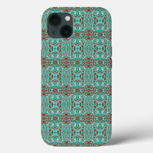 Etui iPhone 13 Motif circulaire céleste de cercles concentriques