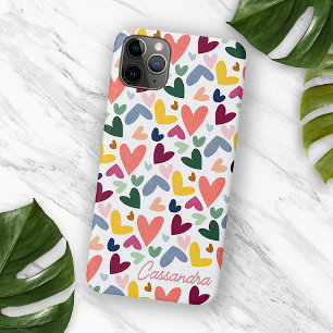 Coque iPhone 16 Pro Max Motif Cœur Orange Menthe Vert Rose Bleu Personnali