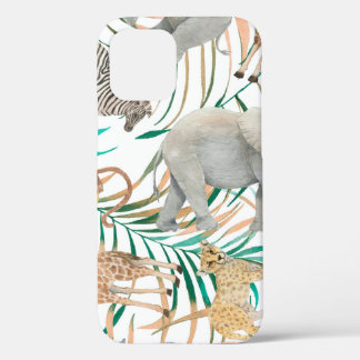 Coque iPhone 12 Motif coloré à la main avec col à eau