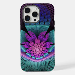 Coque iPhone 15 Pro Max Motif coloré inhabituel de fleur de fantaisie frac