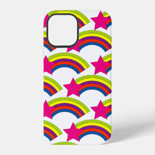 Coque iPhone 12 Motif coloré jolie étoile filante rose