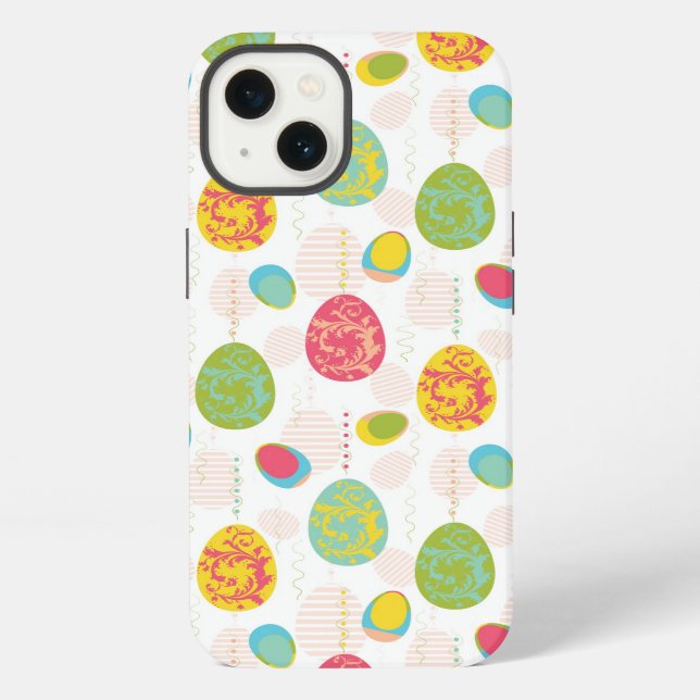 Coque iPhone Motif coloré OEufs de Pâques (Verso)