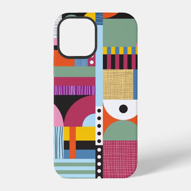 Coque iPhone Motif coloré scandinave (Verso)