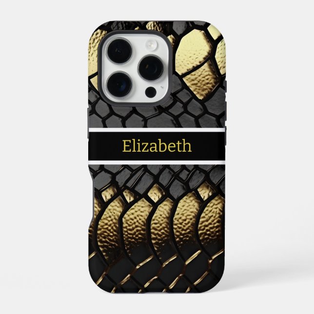 Coque iPhone Motif complexe de la peau d'un serpent (Verso)