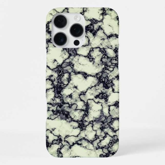 Coque iPhone Motif cool noir et Marbre blanc (Verso)