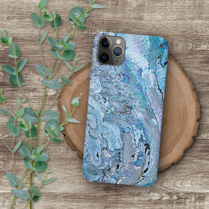 Coque iPhone 16 Pro Max Motif coquille d'Abalone violet rose turquoise vio