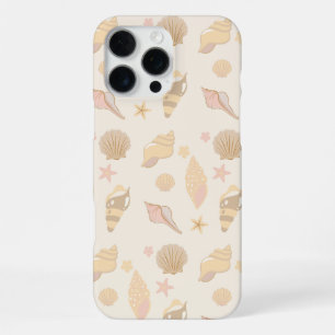 Coque iPhone 16 Pro Max Motif Coquilles Beige
