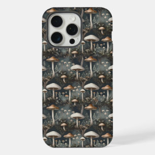 Coque iPhone 15 Pro Max Motif Cottagecore Champignon Sombre