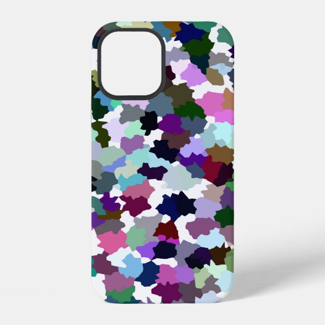 Coque iPhone Motif cristal Abstrait multicolore (Verso)