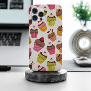 Coque iPhone 15 Pro Max Motif Cupcake, Motif Muffin, Chocolat, Cœurs