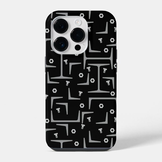 Coque iPhone Motif d'acier de construction (Verso)