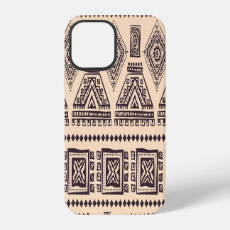 Coque iPhone 12 Motif d'affaires tribal, ethnique, vintage