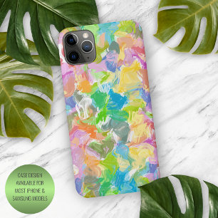 Coque iPhone 16 Pro Max Motif d'art à éclaboussures de peinture d'été colo