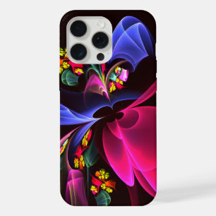 Coque iPhone 15 Pro Max Motif d'art abstrait floral coloré moderne #06