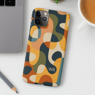 Coque iPhone 16 Pro Max Motif d'art aux formes amorphes et couleurs sombre