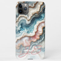 Motif d'art en marbre doré rose bleu foncé Turquoi