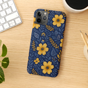 Coque iPhone 16 Pro Max Motif d'art floral méditerranéen ethnique élégant