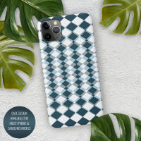 Motif d'art mosaïque de carrés gris bleu sarcelle