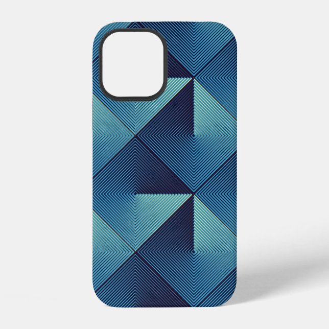 Coque iPhone Motif d'art pop continu de losanges alignés (Verso)