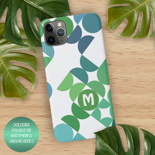Coque iPhone 16 Pro Max Motif d'art rétro personnalisé sarcelle bleu trèfl