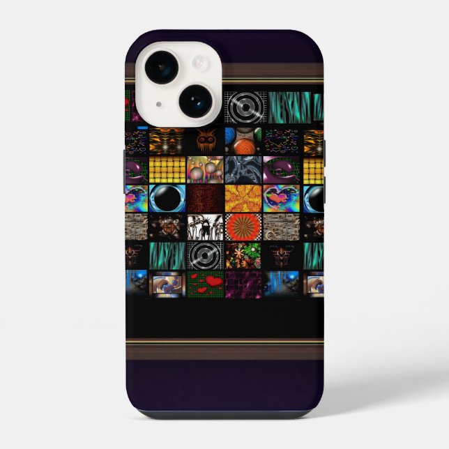 Coque iPhone Motif d'arts pop décoratifs (Verso)