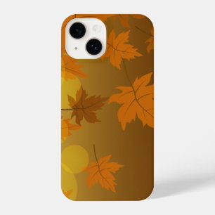 Coque Pour iPhone 14 Motif d'automne avec feuilles d'érable en chute et